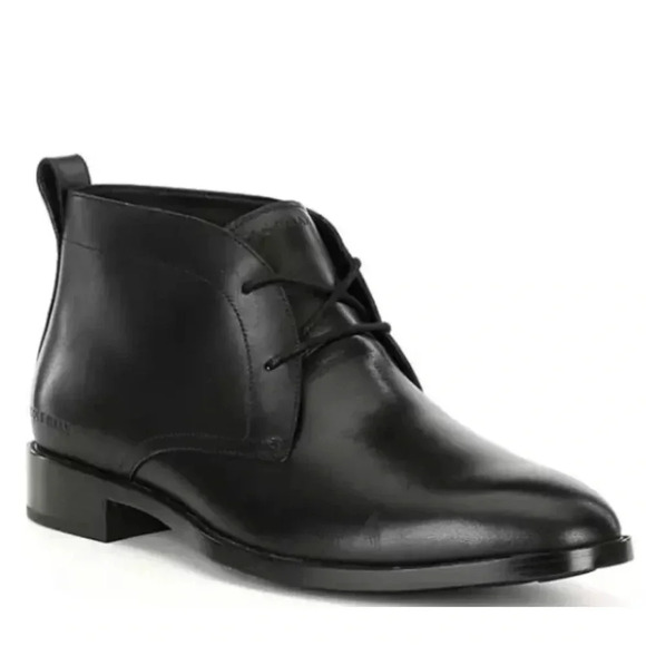 Cole Haan Men's Hawthorne Chukka Boot Black Black WR Leather C38729 10 1/2